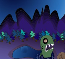 Illustration of night monster